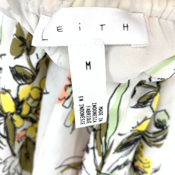 Leith Women's Size Medium Floral Halter Jumpsuit Wide Leg - Picture 7 of 8